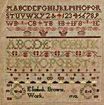 Click for more details of A Loving Tribute To Family - Elizabeth Brown's Work 1792 (cross stitch) by 1897 Schoolhouse Samplers