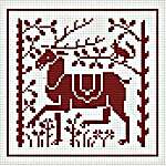 Click for more details of Antique Reindeer in the Forest (cross stitch) by Happiness is Heart Made