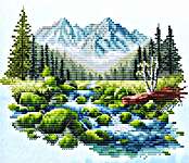 Click for more details of At The Mountain (cross stitch) by Les Petites Croix de Lucie