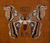 Click for more details of B.R.'s Moth (cross stitch) by Kathy Barrick