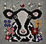 Click for more details of Bessie In The Blooms (cross stitch) by The Blackberry Rabbit