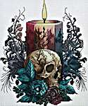 Click for more details of Candle Skull Roses (cross stitch) by Les Petites Croix de Lucie