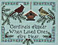 Click for more details of Cardinals Appear (cross stitch) by Glendon Place