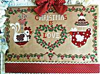 Click for more details of Christmas is Love (cross stitch) by Cuore e Batticuore