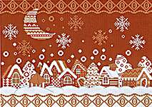 Click for more details of Folk Snowy Village (cross stitch) by Artmishka