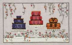 Click for more details of Garden Party Cakes (cross stitch) by Nora Corbett