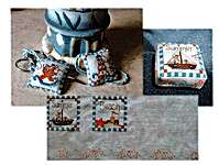 Click for more details of Gita In Barca Cuscinetti (Boat Trip Pillows) (cross stitch) by Serenita di Campagna