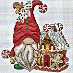 Click for more details of Gnome with Gingerbread House (cross stitch) by Les Petites Croix de Lucie