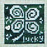 Click for more details of Green + White (cross stitch) by Bent Creek