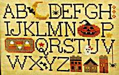 Click for more details of Halloween Alphabet (cross stitch) by Primrose Cottage Stitches