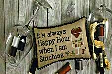 Click for more details of Happy When Stitching (cross stitch) by Needle Bling Designs