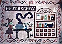 Click for more details of Hilde At The Apothecary (cross stitch) by bendystitchy