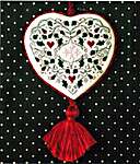 Click for more details of Holly & Hearts Hanging Ornament (cross stitch) by The Sweetheart Tree