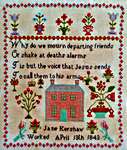 Click for more details of Jane Kershaw 1843 (cross stitch) by Mill on the Floss Samplers