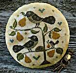 Click for more details of Little Pear Tree Pinkeep (cross stitch) by Scattered Seed Samplers