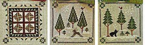 Click for more details of Log Cabin Christmas Two (cross stitch) by Little House Needleworks