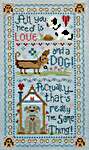 Click for more details of Love & A Dog (cross stitch) by Imaginating