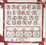 Click for more details of M. Pillet An Antique French Sampler (cross stitch) by Kathy Barrick