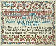 Click for more details of Mary Ann Fleming 1841 (cross stitch) by Lucy Beam