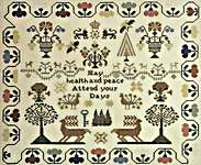 Click for more details of May Health and Peace Attend Your Days (cross stitch) by Milady's Needle
