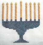 Click for more details of Menorah (cross stitch) by Works by ABC