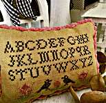 Click for more details of Mini Blackbird Sampler (cross stitch) by Frog Cottage Designs