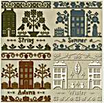 Click for more details of Monochromatic Seasons (cross stitch) by Little House Needleworks