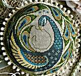 Click for more details of Peacock Pin Cushion (cross stitch) by Cottage Garden Samplings