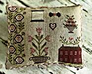 Click for more details of Pretty In Pink Pinkeep (cross stitch) by Stacy Nash Primitives