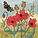 Click for more details of Red Poppies (long-stitch) by Rose Swalwell