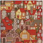 Click for more details of Roofs (cross stitch) by Artmishka