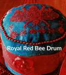 Click for more details of Royal Red Bee Drum (cross stitch) by Dames of the Needle