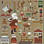 Click for more details of Santa's Workshop (cross stitch) by Perrette Samouiloff