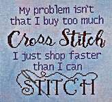 Click for more details of Shop Faster (cross stitch) by Rosie and Me