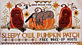 Click for more details of Sleepy Owl Pumpkin Patch (cross stitch) by Lindy Stitches