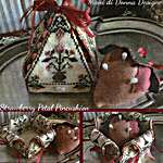 Click for more details of Strawberry Petal Pincushion (cross stitch) by Mani di Donna