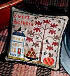 Click/tap for more details of Sweet Autumn Pyn Pillow (cross stitch) by Chessie and Me