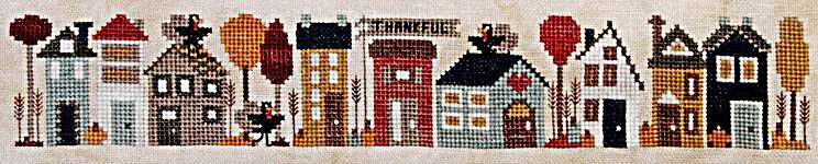 Click for more details of Thankful Tiny Town (cross stitch) by Heart in Hand