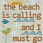 Click for more details of The Beach Is Calling (cross stitch) by Romy's Creations