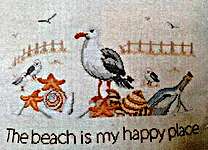 Click for more details of The Beach Is My Happy Place (cross stitch) by Serenita di Campagna