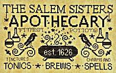 Click for more details of The Salem Sisters Apothecary (cross stitch) by Primrose Cottage Stitches