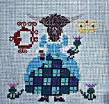 Click for more details of Thistle The Heilan Coo (cross stitch) by bendystitchy