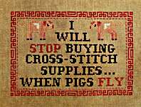 Click for more details of When Pigs Fly (cross stitch) by Stitchy Prose