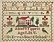 Click for more details of Alice M Tippett 1894 (cross stitch) by Hands Across the Sea Samplers