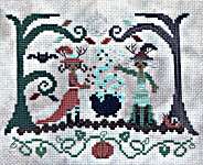Click for more details of Autumn Witches (cross stitch) by bendystitchy