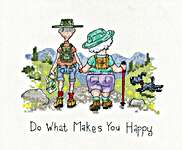 Click for more details of Do What Makes You Happy (cross stitch) by Peter Underhill