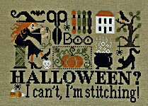 Click for more details of Halloween? I Can't, I'm Stitching! (cross stitch) by Jardin Prive