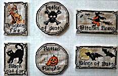Click for more details of Halloween Labels (cross stitch) by Serenita di Campagna
