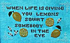 Click for more details of Lemons (cross stitch) by Rebel Stitcher