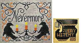 Click for more details of Nevermore and Very Witchy (cross stitch) by Frony Ritter Designs